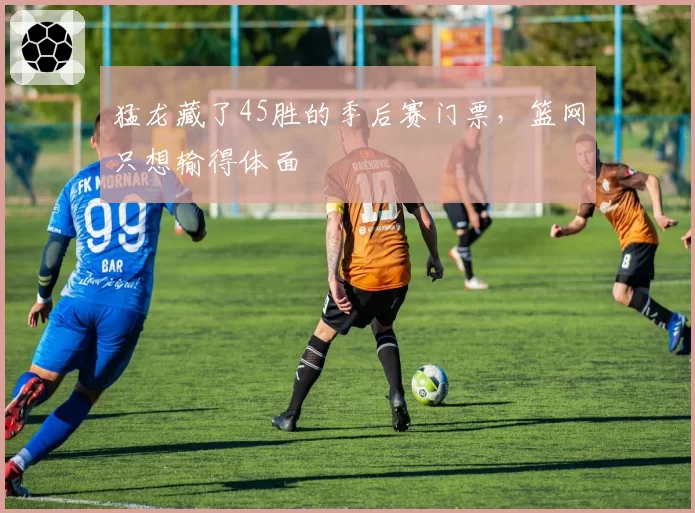 猛龙藏了45胜的季后赛门票,篮网只想输得体面