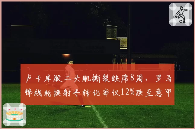 卢卡库股二头肌撕裂缺席8周，罗马锋线轮换射手转化率仅12%跌至意甲第14